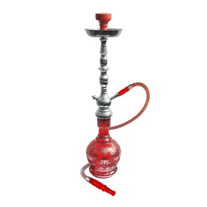27" Red Hookah Set - Shah by Premium Hookah Shisha 1 Hose - Picture 1 of 4
