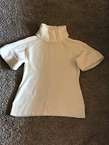 Gebrauchter Junior Express Gr. M Schuhärmel Wasserfallausschnitt Pullover elfenbeinfarben - Bild 1 von 5