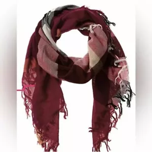 BURBERRY TUCH GIANT CHECK BORDEAUX MERINO Wolle 110 x 110 cm (cc-hc-104) - Bild 1 von 15