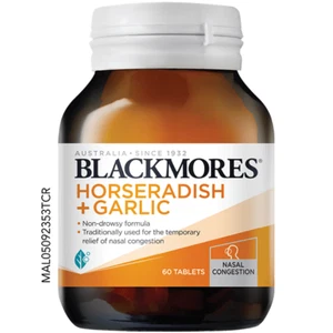 BLACKMORES Horseradish + Garlic 60's Relieves Nasal Congestion x 4 Bottles DHL - Picture 1 of 3