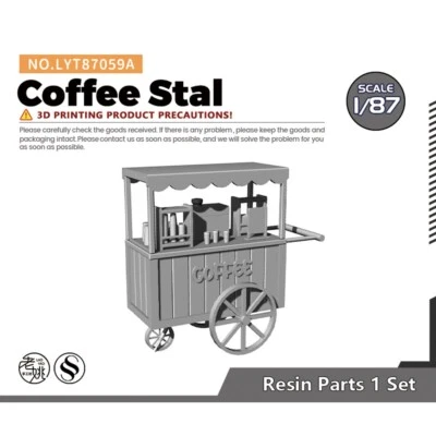 HO Scale 1/87 HO Scene Model Coffee Stal - Image 1 of 2