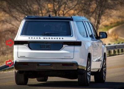 Совершенно тонированные защитные пленочные чехлы на задние фонари BlingLights для Jeep Grand Wagoneer - Изображение 1 из 4