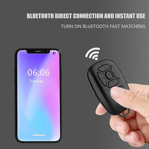 Bluetooth Camera Shutter Remote Control Self Timer Selfie,Videos Page Turner - Photo 1 sur 11