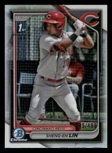 2024 Bowman Chrome SHEN-EN LIN REFRACTOR /499 1ST #BCP-155 - Bild 1 von 2