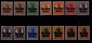 "Germania" {Germany} Ovpt Belgien & New Value Selection Stamps. Mtd/MNH. #2181 - Picture 1 of 1