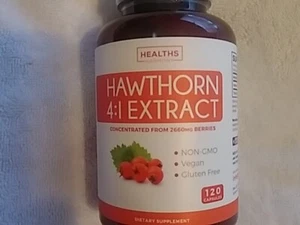 Hawthorn Berry 4:1 Extract (120 Capsules) Supports Healthy Blood Pressure  - Picture 1 of 4