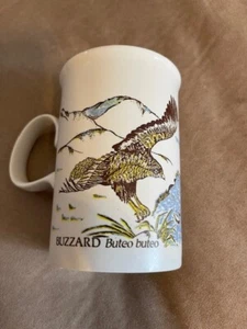 Vintage "DUNOON Ceramics", Buzzard Buteo buteo 8 oz Mug, Made in Scotland - Picture 1 of 3