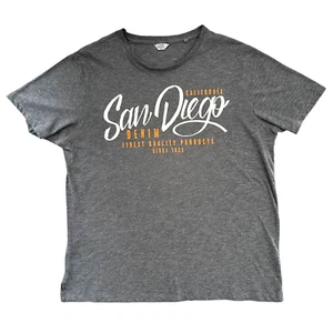 Next T Shirt Grey San Diego Graphic Print Crew Neck Men's UK Size XL - Picture 1 of 7