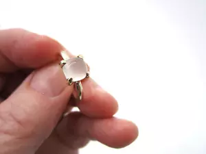 Tiffany & Co Sterling Silver Paloma Picasso Chalcedony Sugar Stack Size 7 Ring - Picture 1 of 3