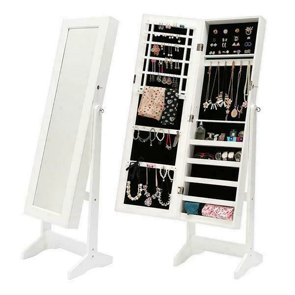 Mirror Jewellery Cabinet LUVO - White