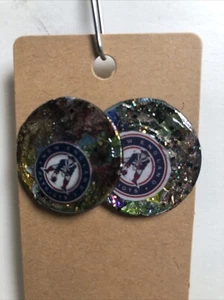 New England Patriots, Earrings, Studs Men Or Women’s Very Lightweight - Picture 1 of 4