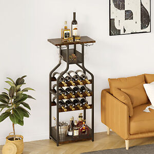 Wine Storage Organizer Display Rack Table Metal Wine Glass Rack for Bar Kitchen