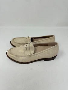 Mocassini Vionic Waverly in pelle oro lucido metallizzato taglia 7 - Foto 1 di 14