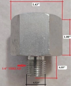 TYLOK 3/4" FEMALE NPT to 1/4" MALE PIPE FITTING REDUCER ADAPTER STAINLESS STEEL - Picture 1 of 7