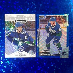 2018 Prominent Prospects Elias Pettersson #PP-1 & 2020 Platinum Blue Surge #148 - Bild 1 von 7