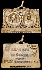 RARA MEDAGLIA MEDAL S.JOHNSON 1909 GRANATIERI SARDEGNA IN BRONZO