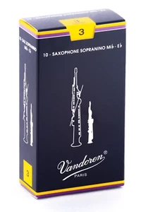 Cañas de saxofón soprano tradicionales Vandoren -10 por caja - Imagen 1 de 5