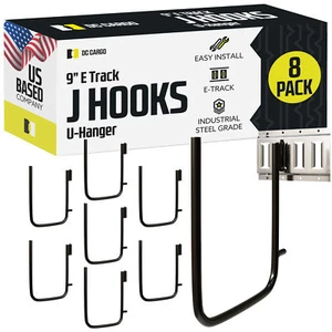 DC Cargo E-Track J Hook, 9", 8-pack - Picture 1 of 7