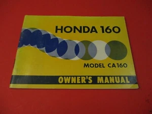OEM ORIGINAL OWNERS MANUAL HONDA 1966 CA160 - Picture 1 of 2