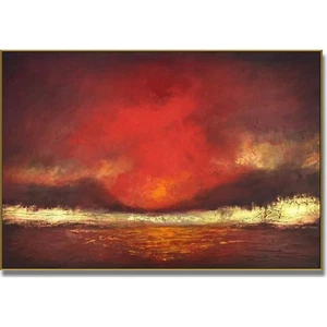 Abstract Oil Painting Oversized Abstract Paintings On Canvas Red Painting - Picture 1 of 8