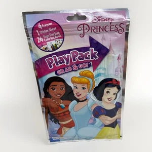 Disney Princess Play Pack Grab & Go Activity Kit ✏️ Crayons Stickers Book NEW - Picture 1 of 2