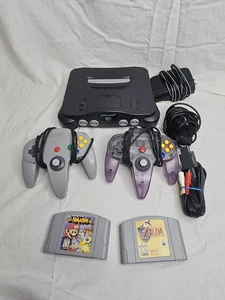 Nintendo 64, N64 System Console Bundle, 2 Controllers, Zelda Ocarina Smash Bros - Picture 1 of 17