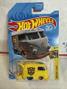Hot Wheels HW Art Cars (2017) Yellow Kool Kombi Toy Car 8/10 Transformers - Picture 1 of 6