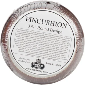 Sudberry House Mahogany Round Pincushion 4.75"-Design Area 3.75" 15741 - Picture 1 of 2