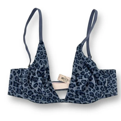 Sujetador con aros Incredible By Victoria's Secret talla 32C gris estampado de leopardo Foto 1 de 4