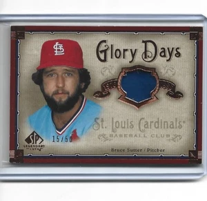 2005 SP LEGENDARY CUTS BRUCE SUTTER "GLORY DAYS" JERSEY CARD   15/50 - Picture 1 of 2