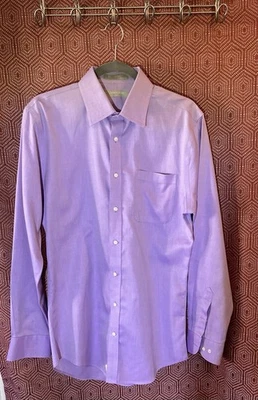 Camisa de vestir Nordstrom para hombre Smartcare sin arrugas. Ajuste de ajuste 34-35. Púrpura. Foto 1 de 4