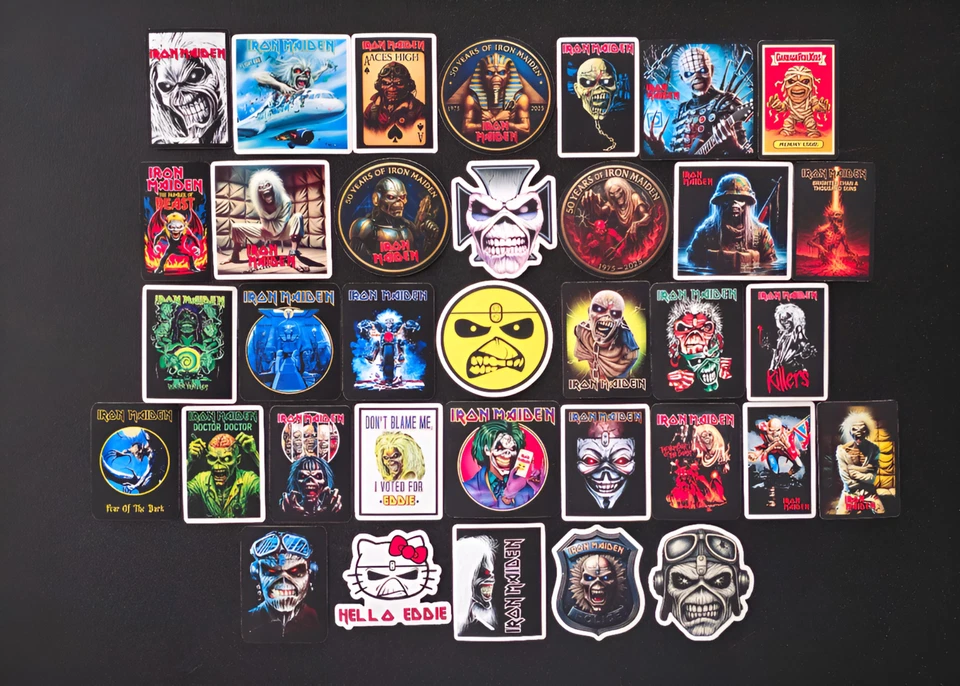 Calcomanías de vinilo Iron Maiden pegatinas Eddie The Head Heavy Metal número de la bestia Foto 1 de 1