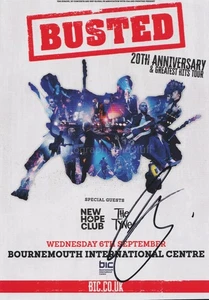 Charlie Simpson HAND SIGNED Flyer Autograph, Busted, The War of The Worlds - Picture 1 of 2