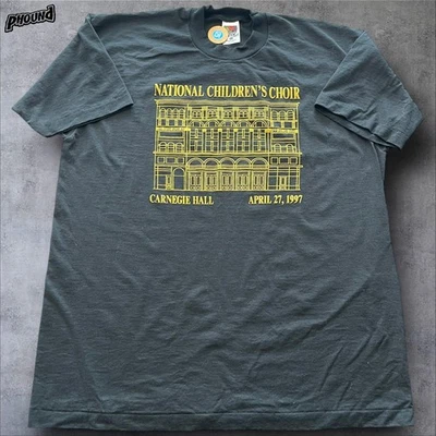 Vintage National Children's Choir Shirt Mens XL Black Concert 1997 Carnegie Hall - image 1 of 4
