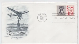 TurtlesTradingPost- Liberty Bell Airmail FDC- 1961 #C62- Artmaster Cachet - Picture 1 of 1