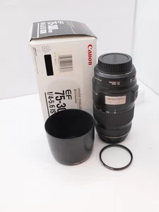 TESTED BOXED Canon EF 70-300mm f/4-5.6 IS USM lens with HOOD and FILTER - Picture 1 of 5