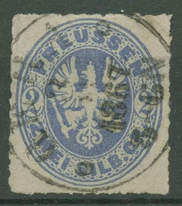 Preußen 1861 Wappenadler 17 a gestempelt Thurn u. Taxis-K1 GERA - Imagen 1 de 1