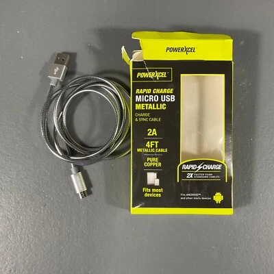PowerXcel 4 Ft. Durable Micro USB Rapid Charge Pure Copper Charge & Sync Cable - Image 1 of 4