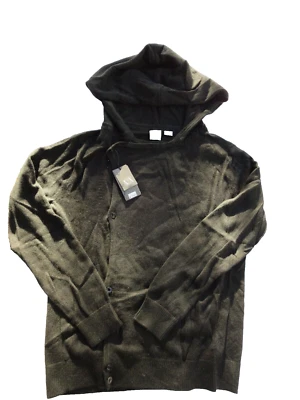 Sudadera con Capucha Armani Abotonada Mezcla Angora S (Medidas) Nueva con Etiquetas Foto 1 de 4