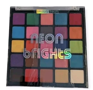 Eyeshadow Palette Neon Brights Beauty Treats 25 Vivid Pressed Pigments 80s Color - Picture 1 of 10