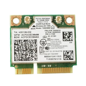 Intel Wireles ac 7260 Mini Pcie wifi Card Bluetooth 4.0 04X6010 04W3814 04X6090 - Bild 1 von 4