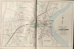 Antique Map of Hartford City - central Hurd 1893 - Picture 1 of 1