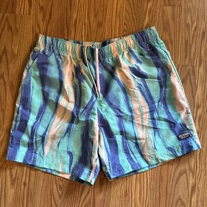 Adidas AOP Badehose Pac Sun Herren groß pink türkis Kordelzug Taschen - Bild 1 von 8