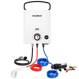 Camplux 5L Outdoor Gas Water Heater Instant Hot Portable Shower Pump for Camping - Picture 1 of 23