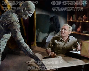 BORIS KARLOFF & BRAMWELL FLETCHER | HALLOWEEN MUMMY COLOR BY CHIP SPRINGER - Picture 1 of 1