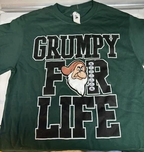 Disney Parks Grumpy For Life Mens T Shirt Small Green New - Picture 1 of 1
