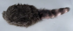 Raccoon Tail Hat Brown  kids size  Small Brown 6” - Picture 1 of 6
