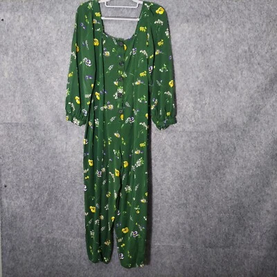 Mono 2 Garden Cottage Core Floral Manga Abullonada Recta Botón Romántico ASOS Foto 1 de 4