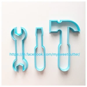 Formine Papà Attrezzi Cacciavite Martello Chiave Formina Biscotti Cookie Cutter - Picture 1 of 1