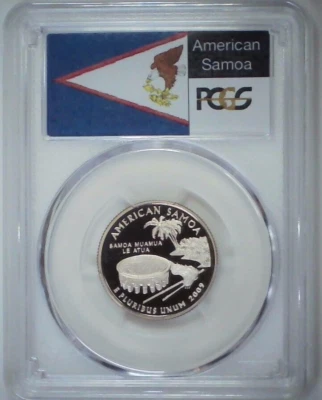 2009-S 25C US Territories Quarter American Samoa PCGS PR69DCAM Clad 24awh0516 - Image 1 of 4